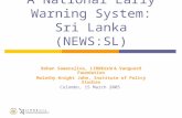 A National Early Warning System: Sri Lanka (NEWS:SL)