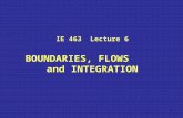IE 4 63   Lecture  6  BOUNDARIES, FLOWS       and INTEGRATION