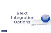 eText  Integration Options
