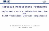 Particle Measurement Programme Exploratory work & Validation Exercise (JRC)