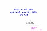Status of the  optical cavity R&D  at  ATF