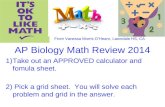 AP Biology Math Review 2014