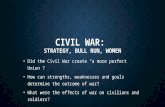 Civil War:  Strategy, bull run, women