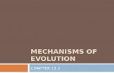 MECHANISMS OF EVOLUTION
