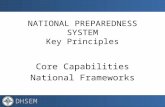NATIONAL PREPAREDNESS SYSTEM Key Principles