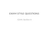 EXAM STYLE QUESTIONS