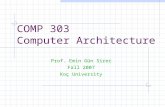 COMP 303 Computer Architecture