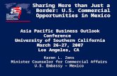 Sharing More than Just a Border: U.S. Commercial Opportunities in Mexico