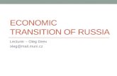 ECONOMIC TRANSITION OF RUSSIA