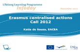 Erasmus centralised actions Call 2012 Katia de Sousa, EACEA