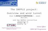 The DAPPLE project: Overview and wind tunnel experiments