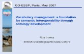 Vocabulary management: a foundation for semantic interoperability through ontology development