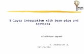 B-layer integration with beam-pipe and services