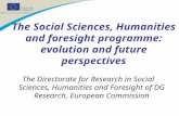 The Social Sciences, Humanities and foresight programme: evolution and future perspectives
