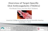 Overview of Target-Specific  Oral Anticoagulants (TSOACs)