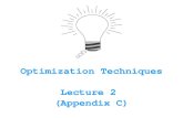 Optimization Techniques Lecture 2  (Appendix C)