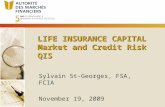 LIFE INSURANCE CAPITAL Market and Credit Risk QIS