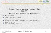 Open charm measurement in CERES CE renkov  R ing E lectron Pair S pectrometer