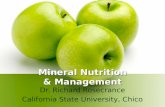 Mineral Nutrition & Management