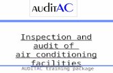 Inspection and audit of  air conditioning facilities