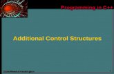 Additional Control Structures