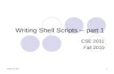 Writing Shell Scripts ─ part 1
