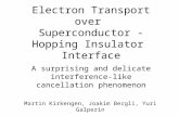 Electron Transport over  Superconductor - Hopping Insulator  Interface