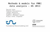 Methods & models for fMRI data  analysis – HS 2013