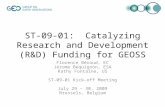 ST-09-01:  Catalyzing Research and Development (R&D) Funding for GEOSS
