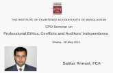 Professional Ethics, Conflicts and Auditors’ Independence