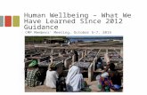 Human Wellbeing – What We Have Learned Since 2012 Guidance