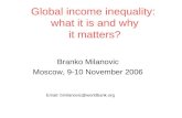 Global income inequality:  what it is and why it matters?