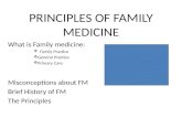 PRINCIPLES OF FAMILY MEDICINE