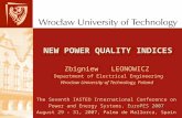 NEW POWER QUALITY INDICES