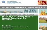 Board as a Strategic Asset – Company Secretary, The Custodian