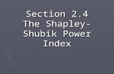 Section 2.4 The Shapley-Shubik Power Index