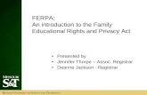FERPA:   An introduction to the Family Educational Rights and Privacy Act