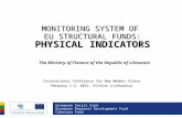 MONITORING  SYSTEM  OF  EU STRUCTURAL FUNDS : P HYSICAL INDICATORS