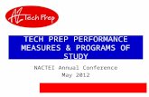 TECH PREP PERFORMANCE MEASURES & PROGRAMS OF STUDY