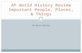 AP World History Review Important People, Places,  &  Things