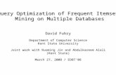 Query Optimization of Frequent Itemset  Mining on Multiple Databases