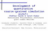 Development of quantitative  coarse-grained simulation models  for polymers