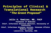 Principles of Clinical & Translational Research  “ The Grant Proposal ”
