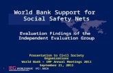Presentation  to Civil Society Organizations World Bank – IMF Annual Meetings 2011