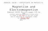 EDEXCEL IGCSE / CERTIFICATE IN PHYSICS 6-1 Magnetism and Electromagnetism