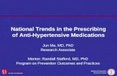 National Trends in the Prescribing of Anti-Hypertensive Medications