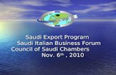 Saudi Export Program Saudi  Italian  Business  Forum       Council of Saudi Chambers