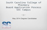 South Carolina College of Pharmacy Board Application Process USC Campus