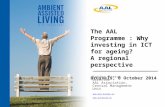 The AAL Programme : Why investing in ICT for ageing?  A  regional perspective