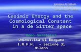 Casimir Energy and the Cosmological Constant  in a de Sitter space